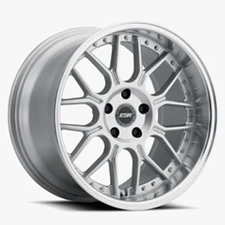 ESR CS18 19.0x8.5 ET35 5x110  / 72.56 (Custom Drill) - Hyper Silver - Machined Lip